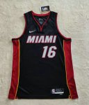 Maillot de Basket #16 Johnson Miami Heat Noir